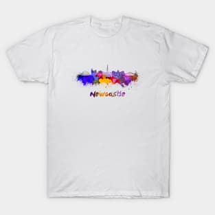 Newcastle skyline in watercolor T-Shirt